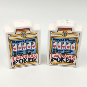 Vintage Las Vegas Royal Flush Salt & Pepper Shakers